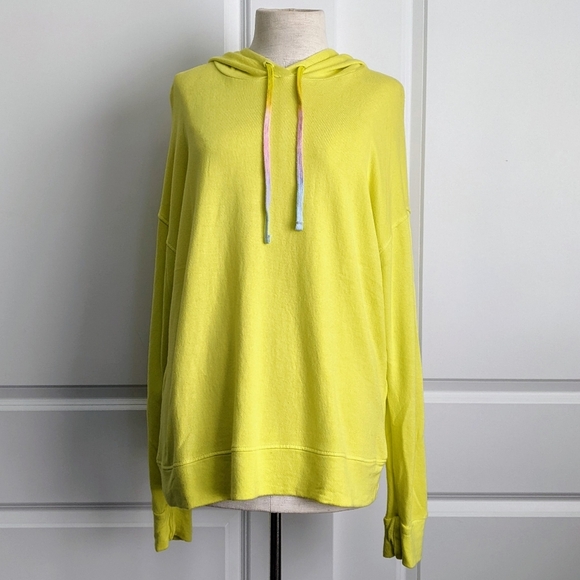 Sundry Basic Hoodie Pullover Tie Dye Drawstrings Long Sleeves Lemonade M NWT - Picture 1 of 14